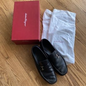 Authentic Men’s Salvatore Ferragamo black leather shoes